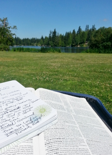bible study at the lake
