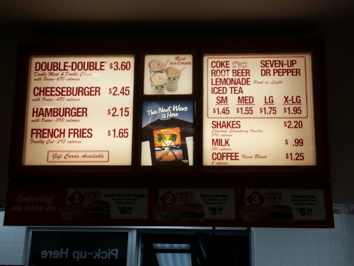 In-N-Out on the way to Mom and Dad's house